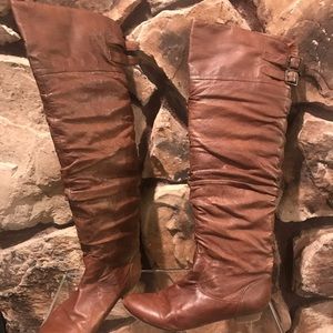 Soft Slouchy Tall Brown Boots